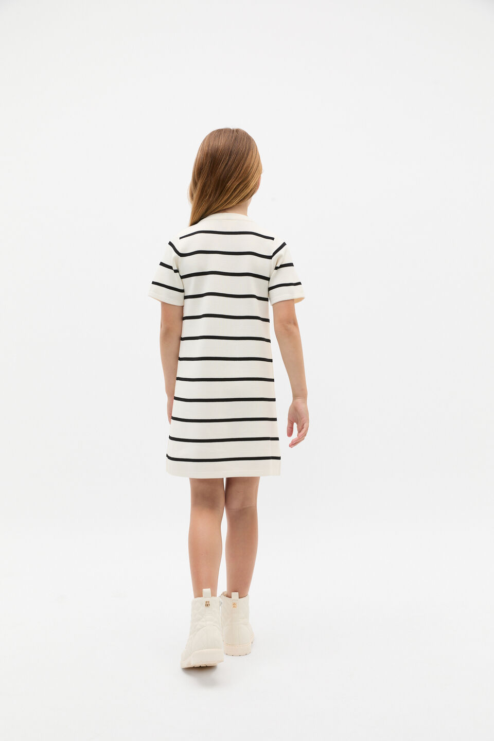 Stripe Knit Dress  Classic Cream