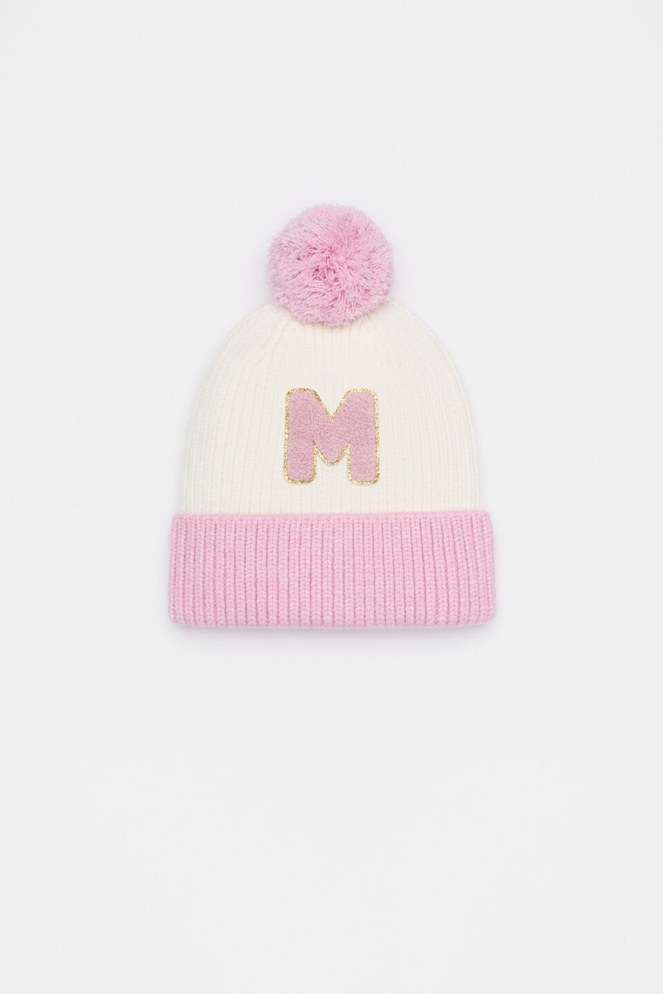Colourblock Initial Beanie  M