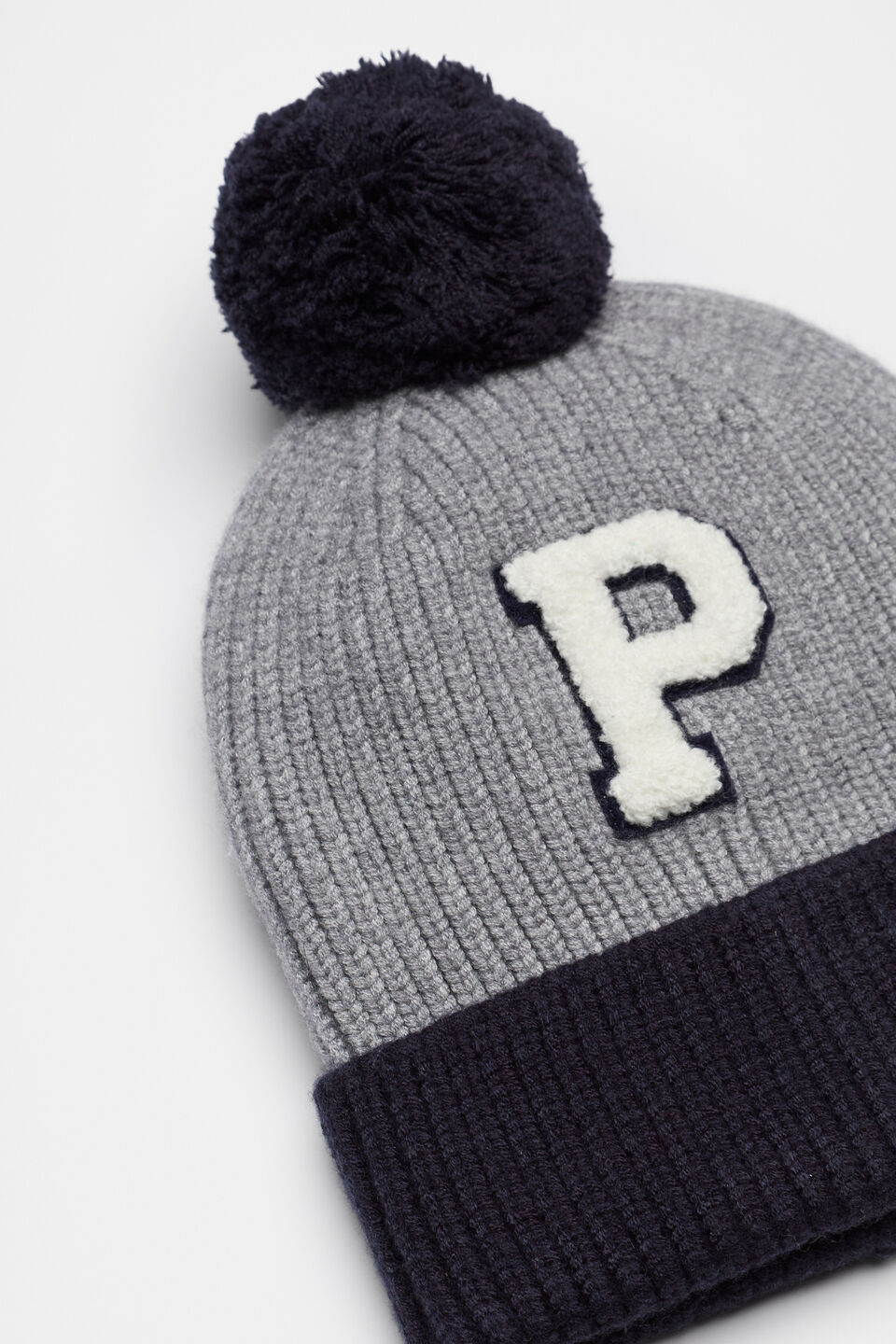 Colourblock Initial Beanie  P