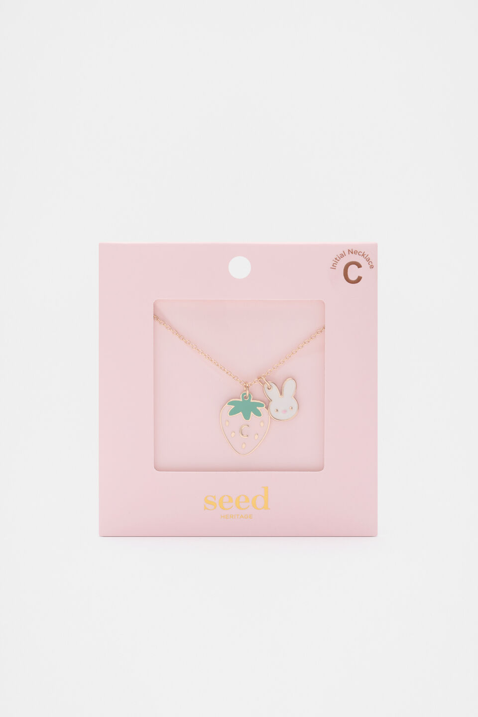Bunny Initial Necklace  C