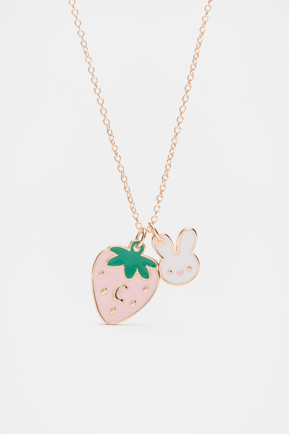 Bunny Initial Necklace  C