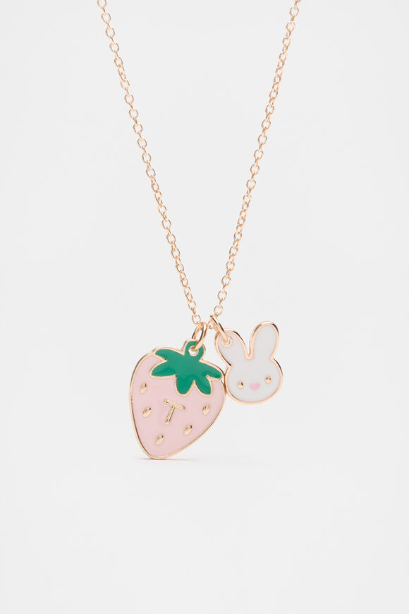 Bunny Initial Necklace  T  hi-res