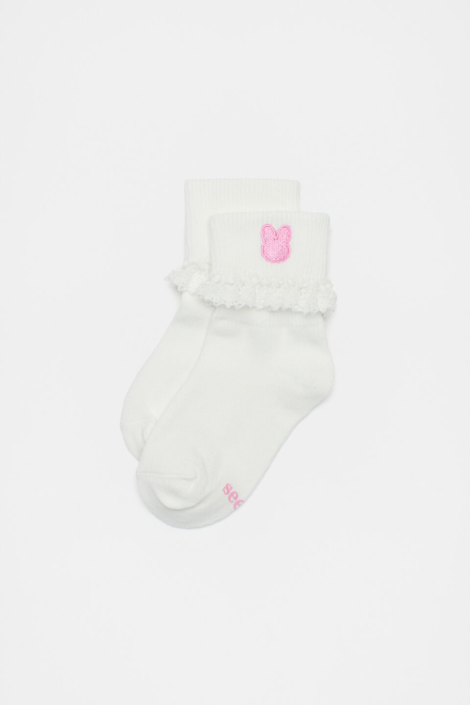 Bunny Frill Sock  Vanilla