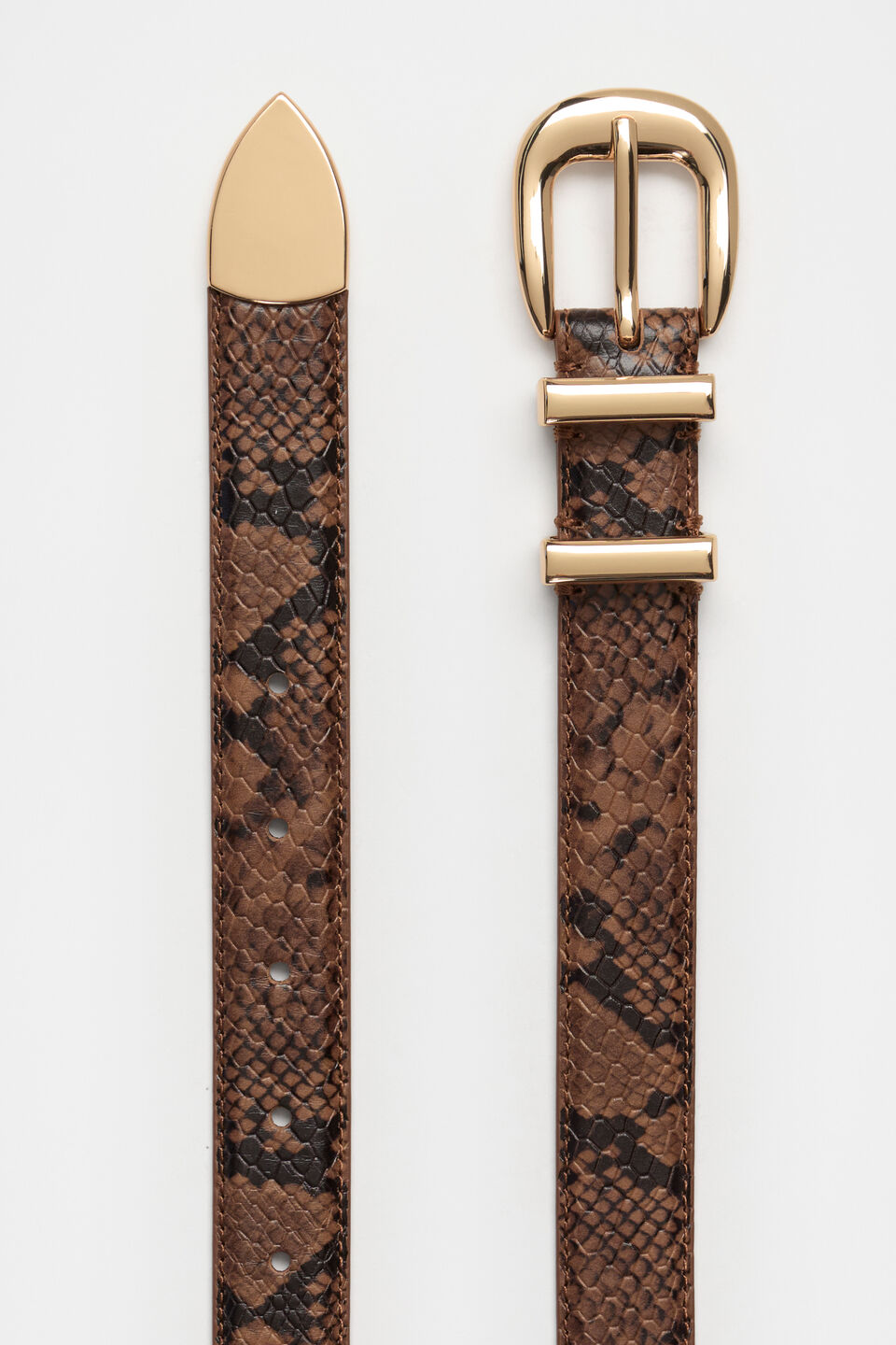 Hallie Snake Print Belt  Toffee Snake Print