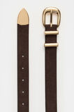Hallie Suede Metal Keeper Belt  Dark Espresso Suede  hi-res