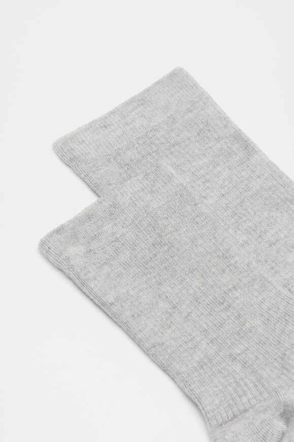 Cosy Rib Crew Sock  Silver Marle  hi-res