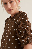 Spot Print Victorian Top    hi-res