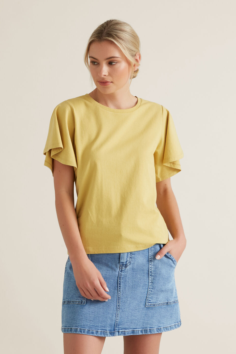 Flutter Sleeve Tee  
