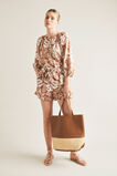 Linen Blend Floral Top    hi-res