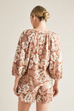 Linen Blend Floral Top    hi-res