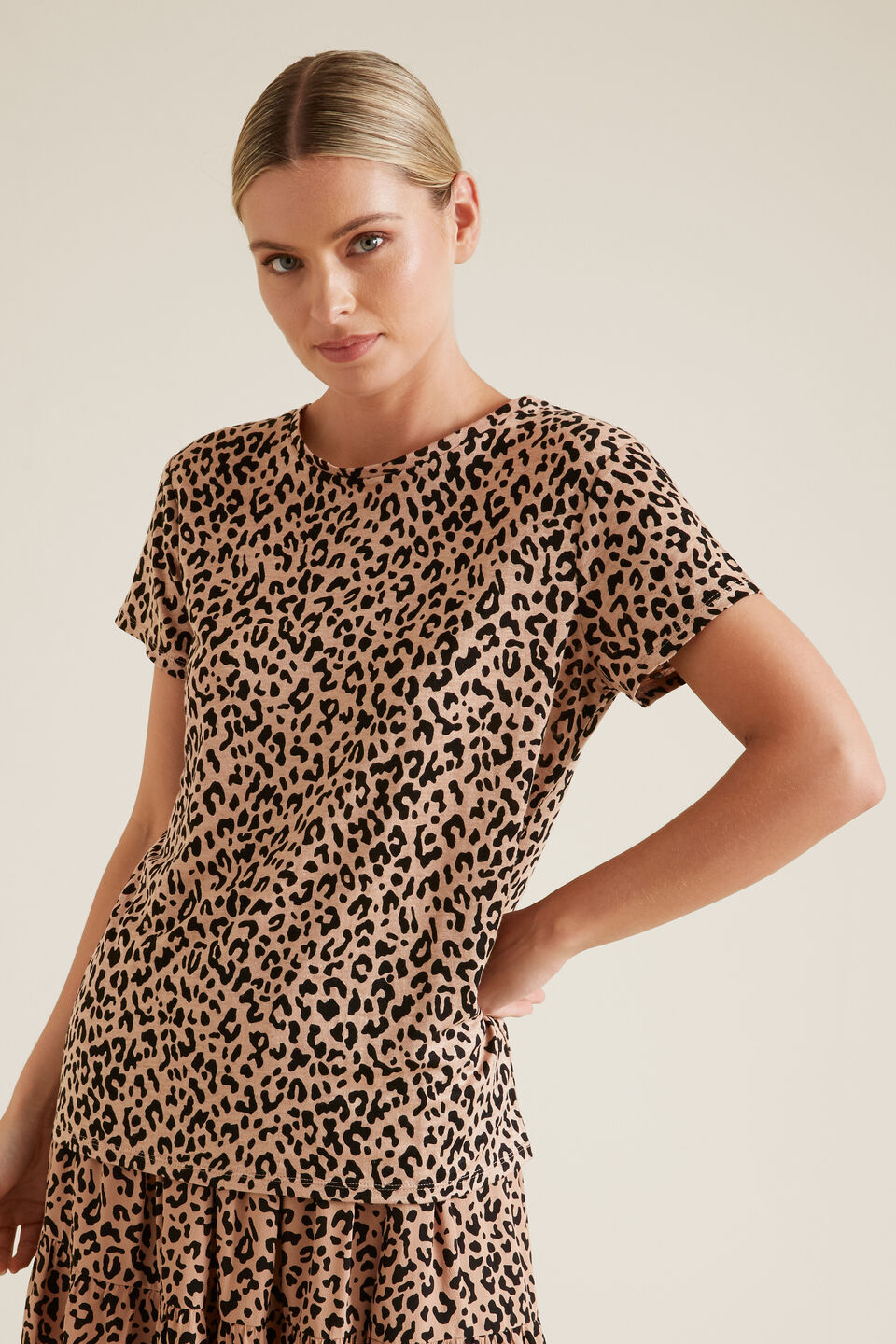 Ocelot Linen Top  