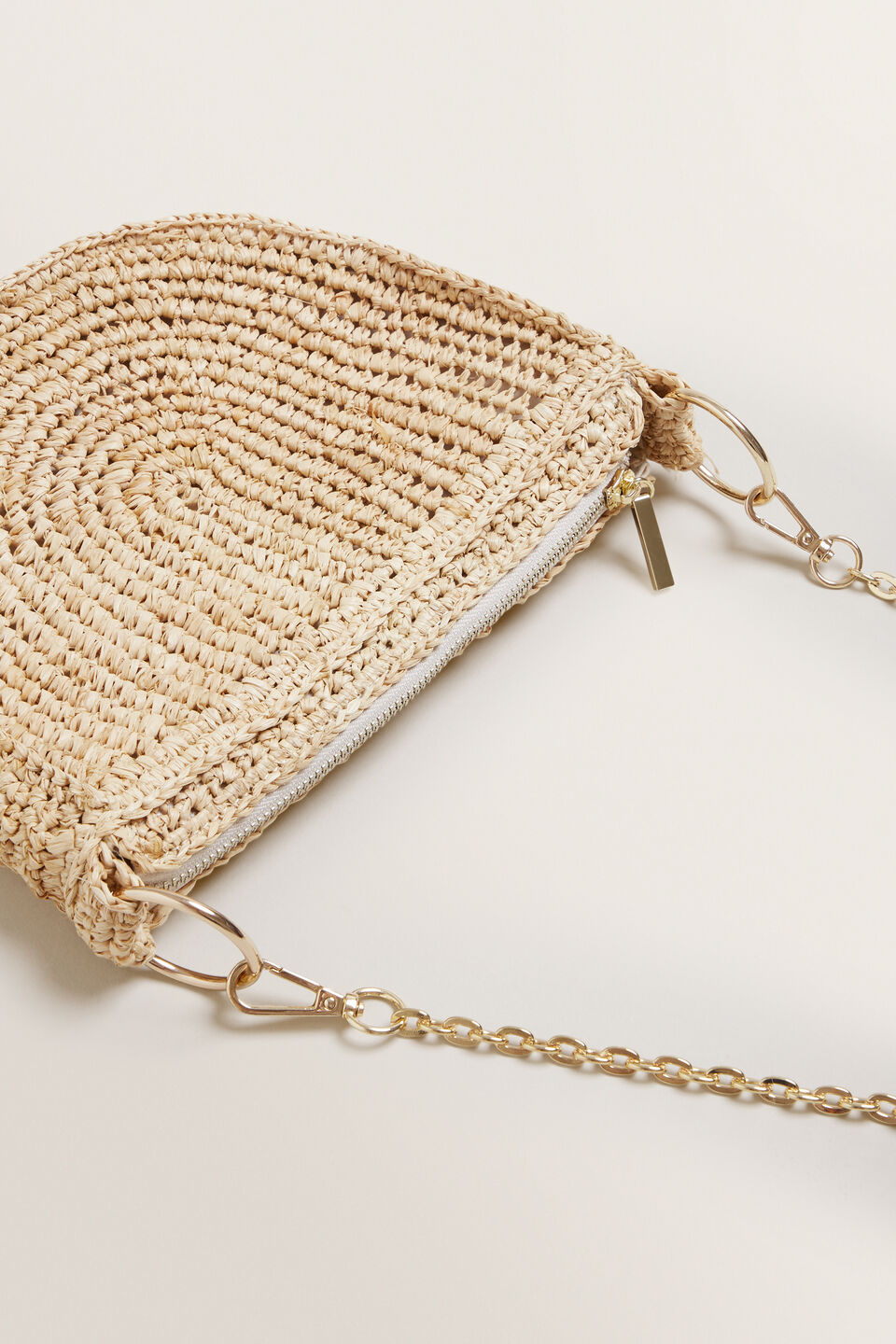 Half Moon Raffia Sling  
