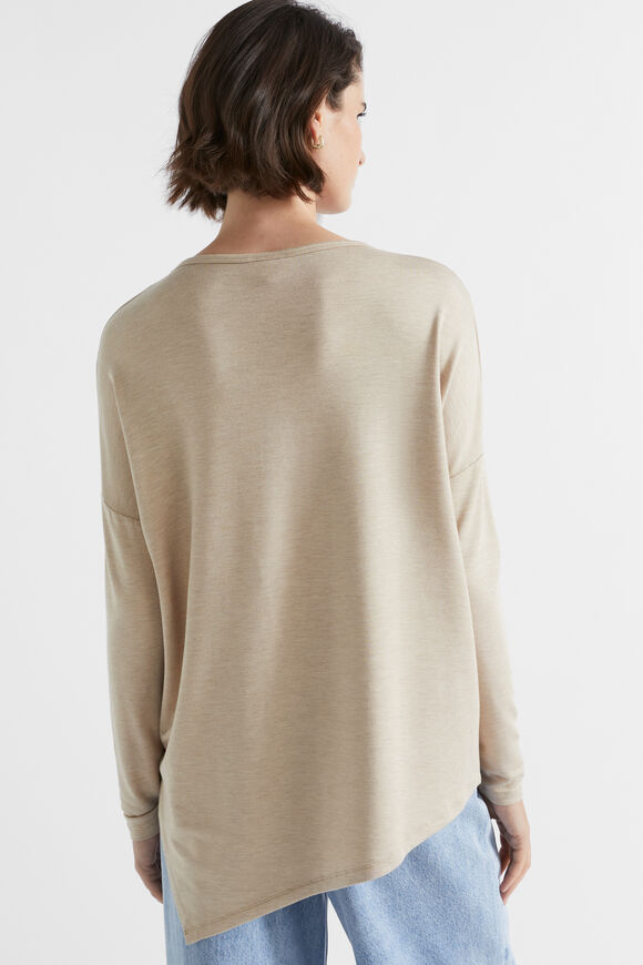 Core Asymmetrical Top  Champagne Beige Marle  hi-res