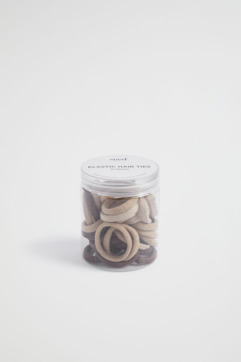 Metallic Hair Tie Set  Gold Natural