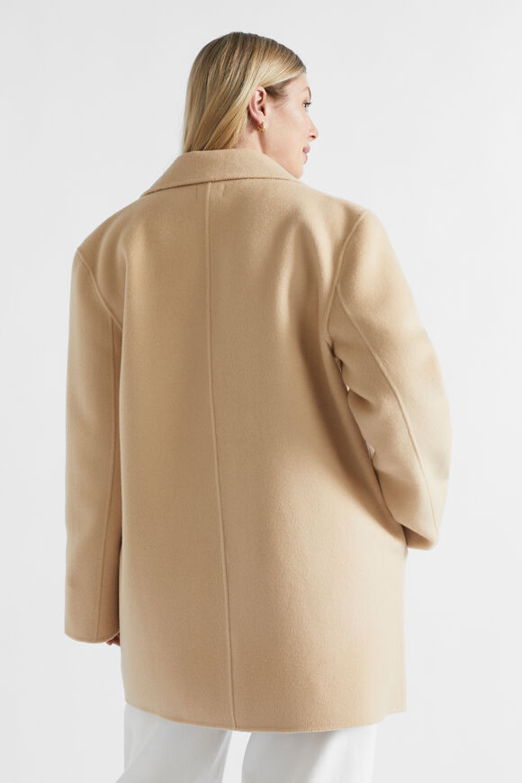 Wool Pea Coat  Champagne Beige  hi-res