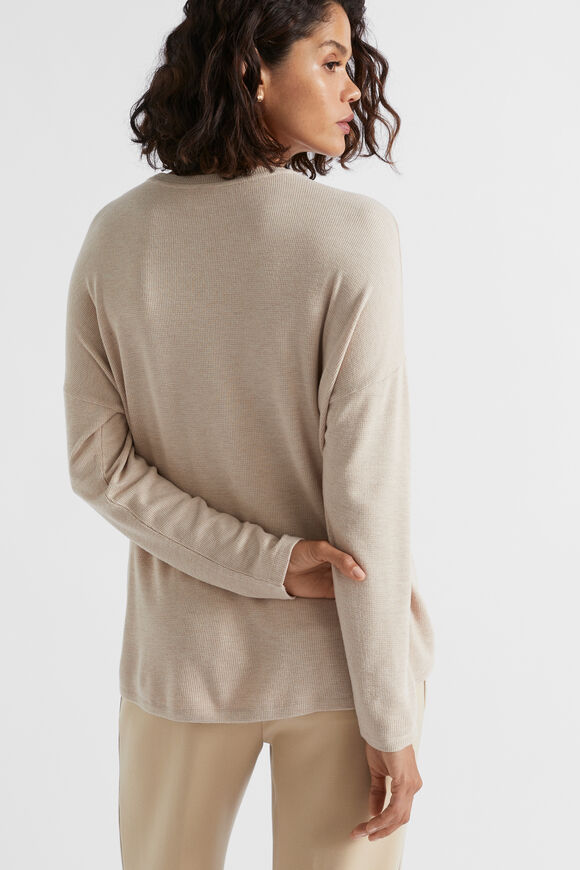 Waffle Supersoft Top  Champagne Beige Marle  hi-res