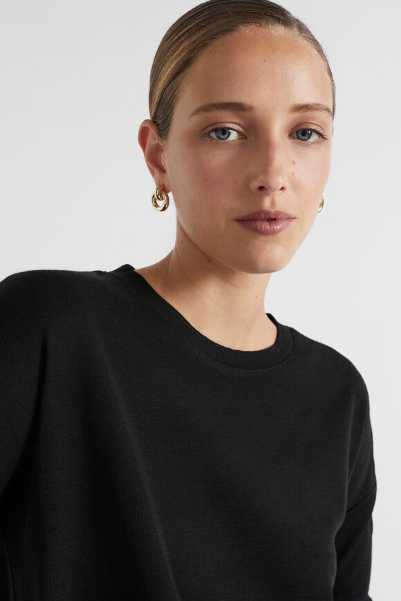 Babywool Curve Hem Top  Black  hi-res