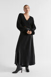 Wool Blend Drape Twist Knit  Black  hi-res