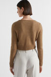 Fitted Crop Cardigan  Deep Chai Marle  hi-res