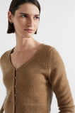 Fitted Crop Cardigan  Deep Chai Marle  hi-res