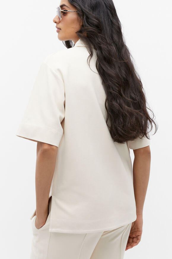 Double Knit Polo  Vanilla Cream  hi-res