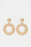 Circle Rope Chain Earring  Antique Gold  hi-res