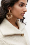 Circle Rope Chain Earring  Antique Gold  hi-res