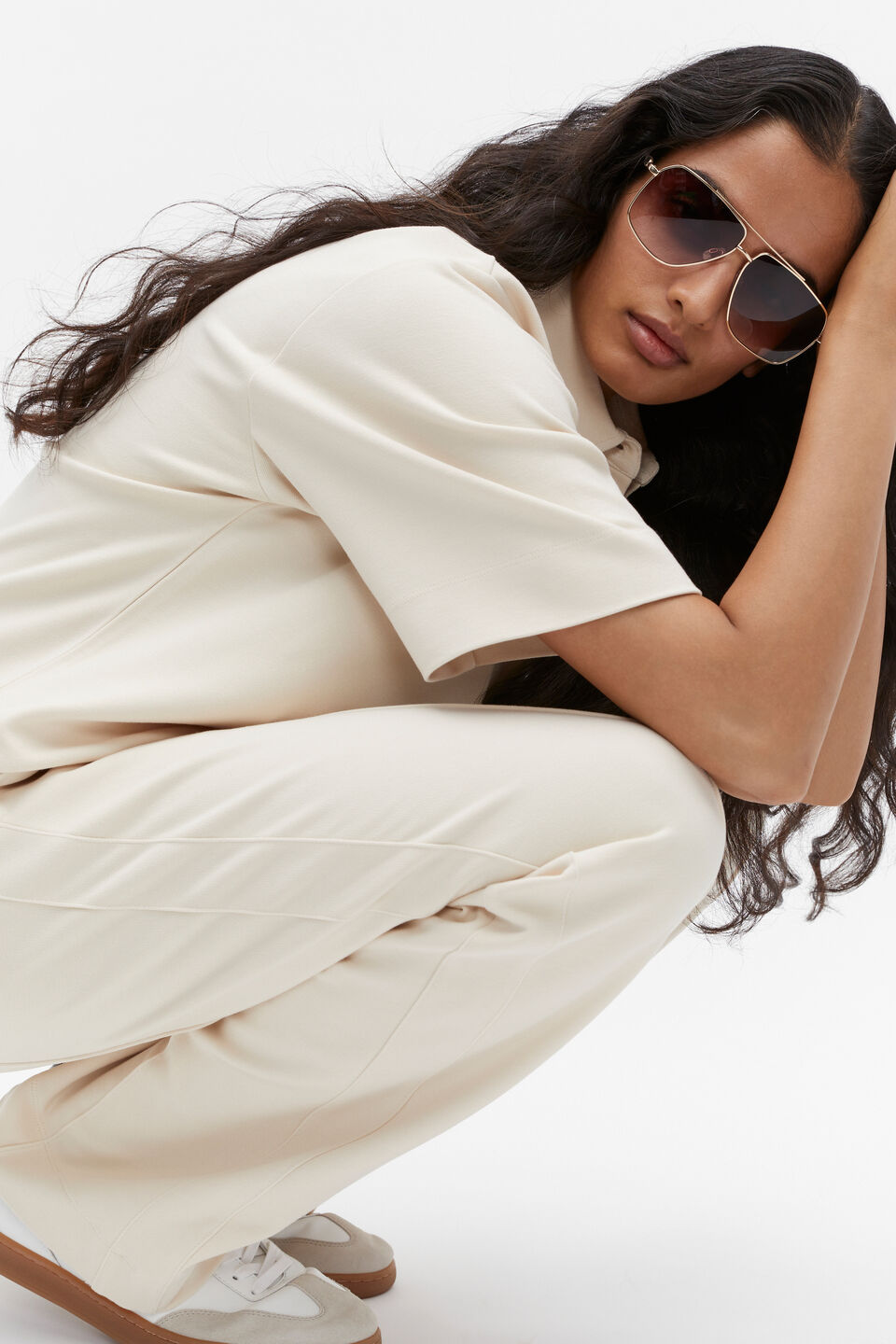 Ella Aviator Sunglasses  Gold