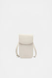 Leather Crossbody Phone Bag  Cream  hi-res