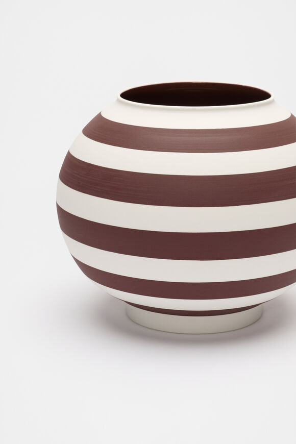 Block Stripe Vase  Claret  hi-res
