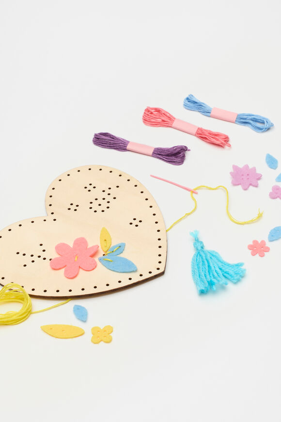 DIY Heart Embroidery Kit  Multi  hi-res