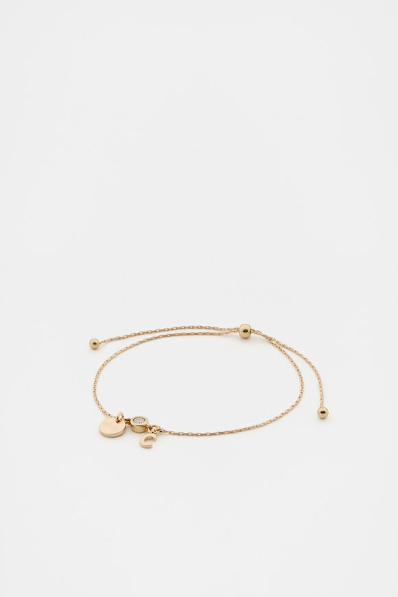 Micro Letter Toggle Bracelet  C  hi-res