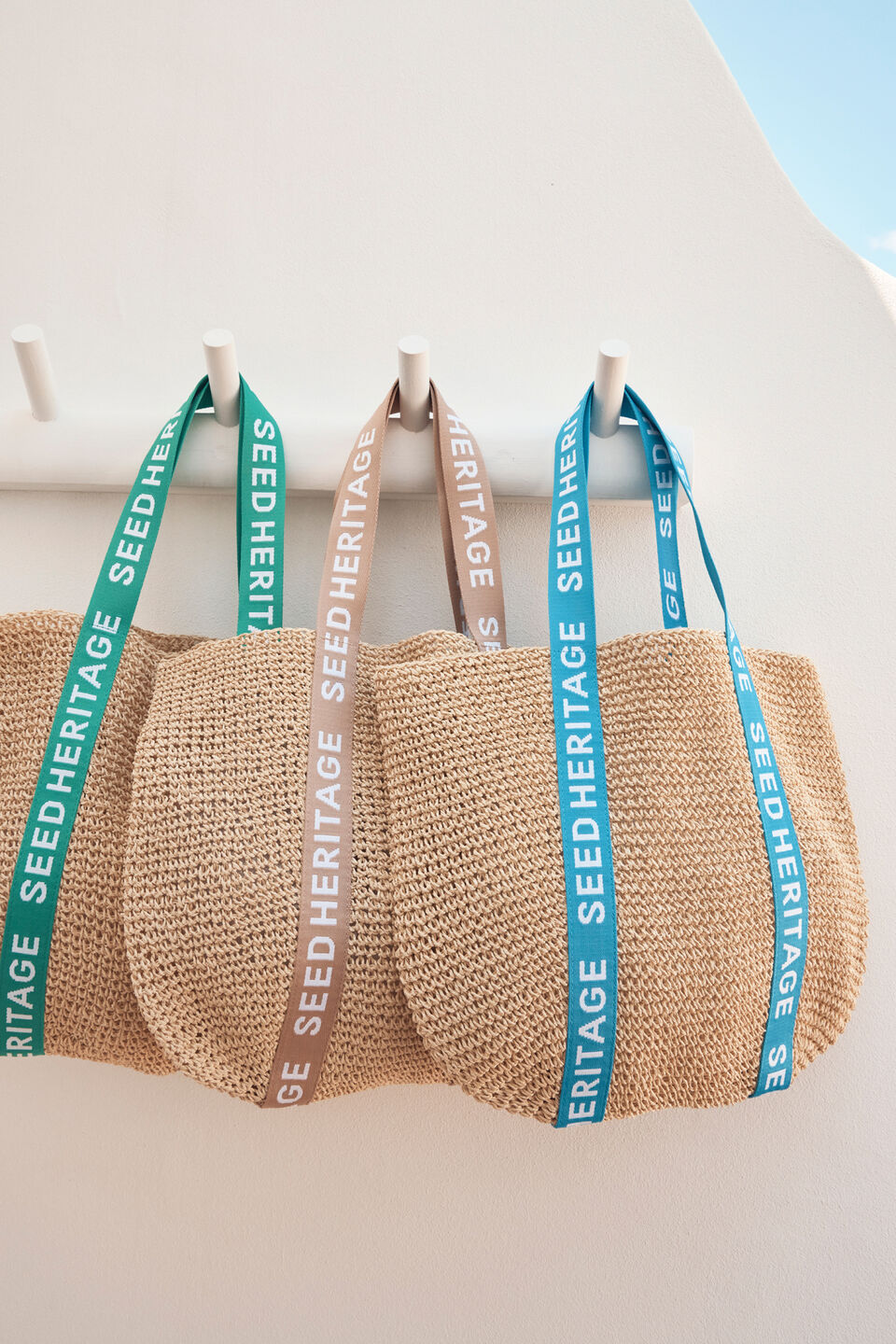 Logo Woven Basket Bag  Amalfi