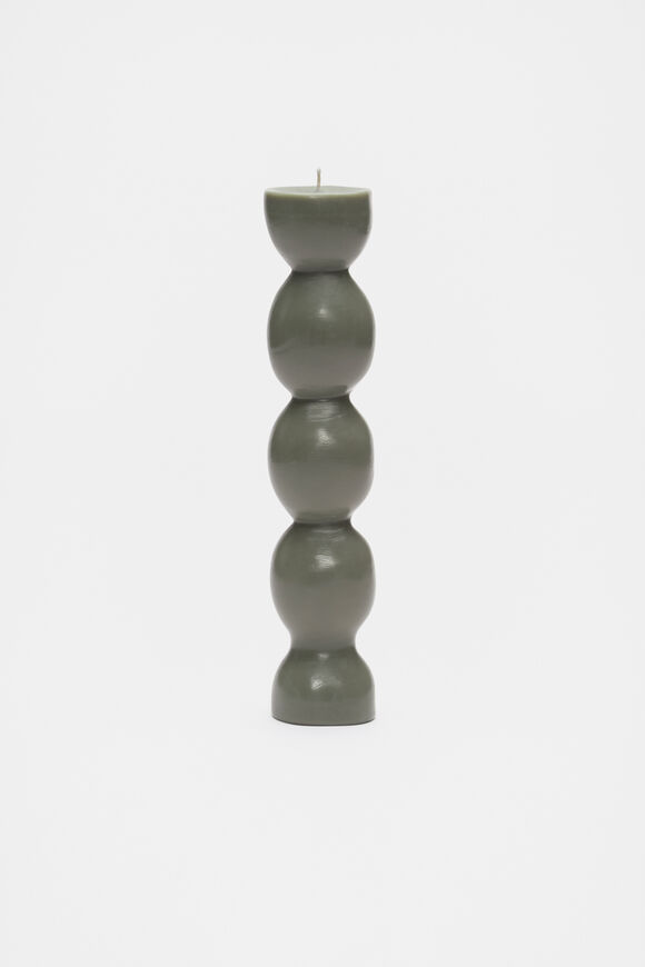Wavy Pillar Single Candle  Rainforest  hi-res