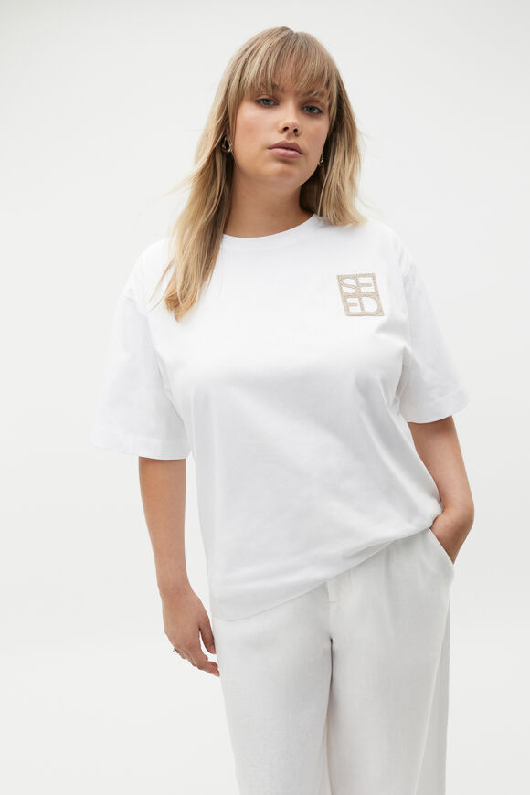 Monogrammed Logo Tee  Whisper White  hi-res