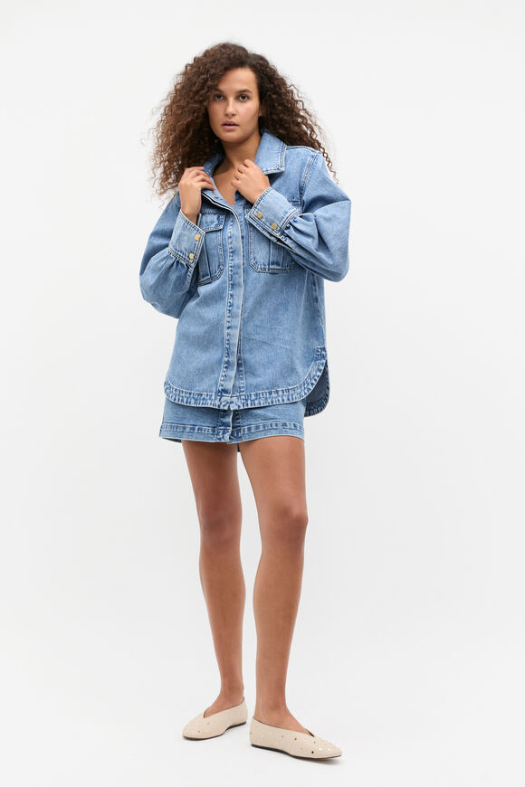 Denim Utility Shirt  Mist Blue Wash  hi-res