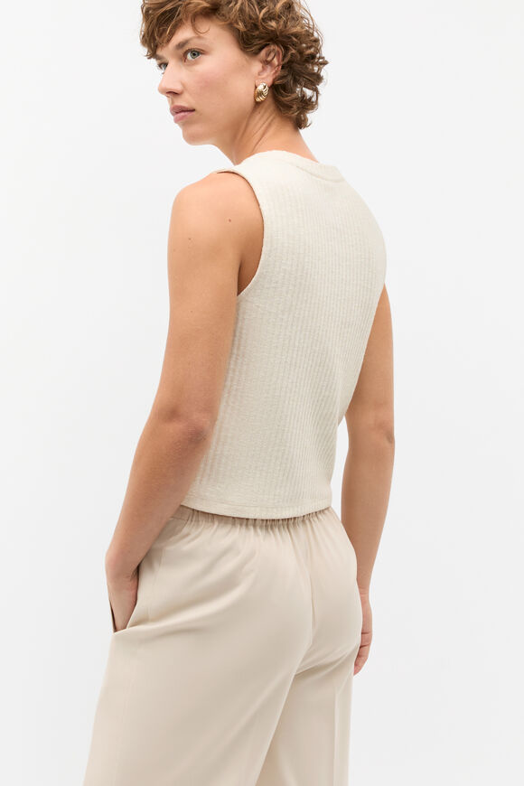 Ribbed Textured Shell Top  Cream Twist  hi-res