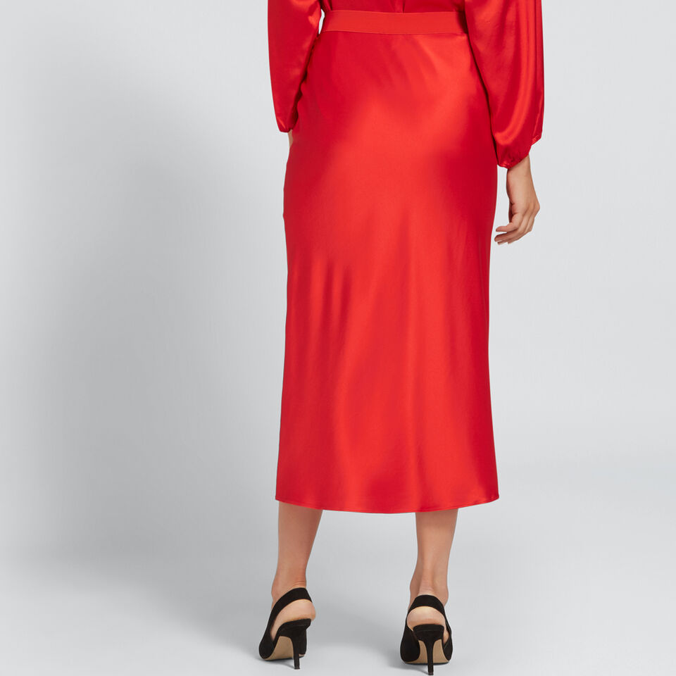Satin Midi Skirt  