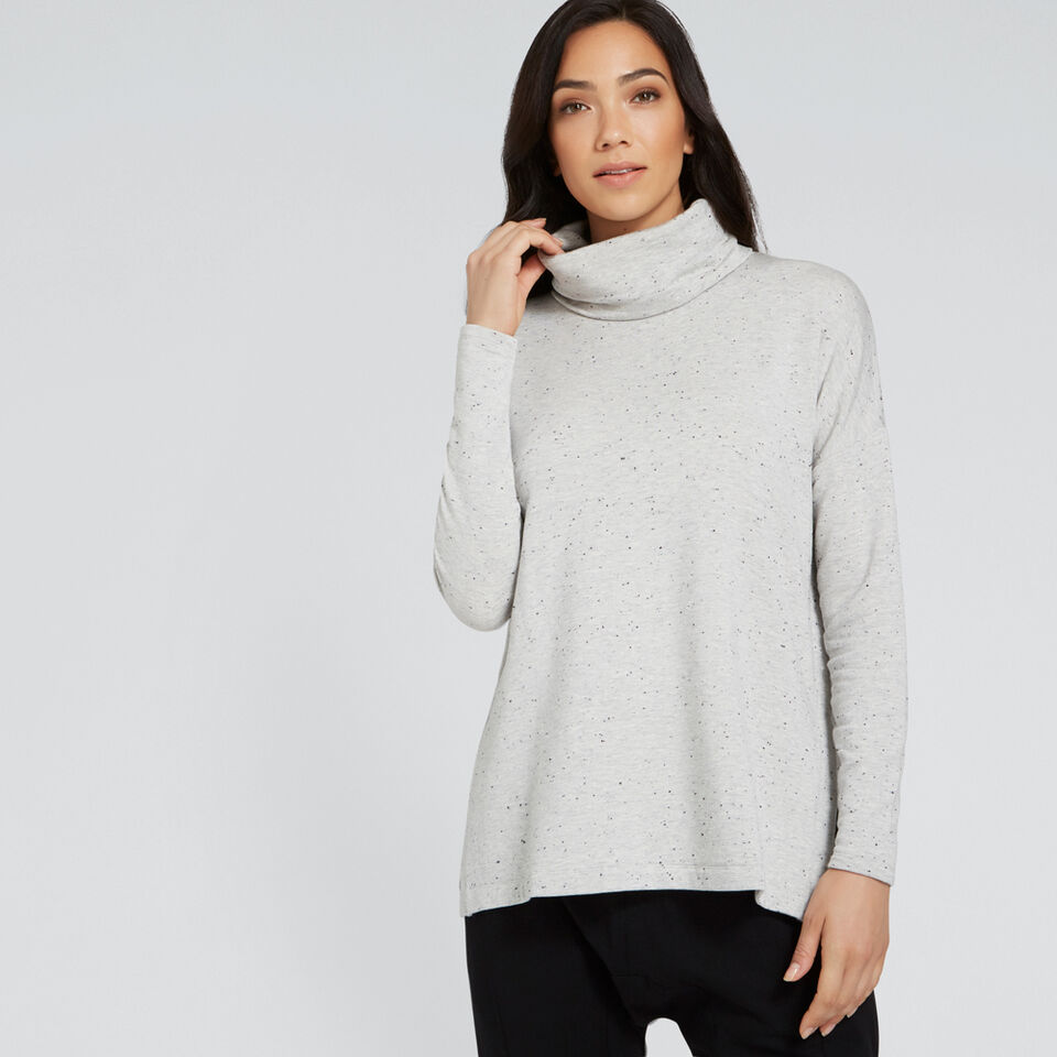 Cowl Neck Flock Sweater  
