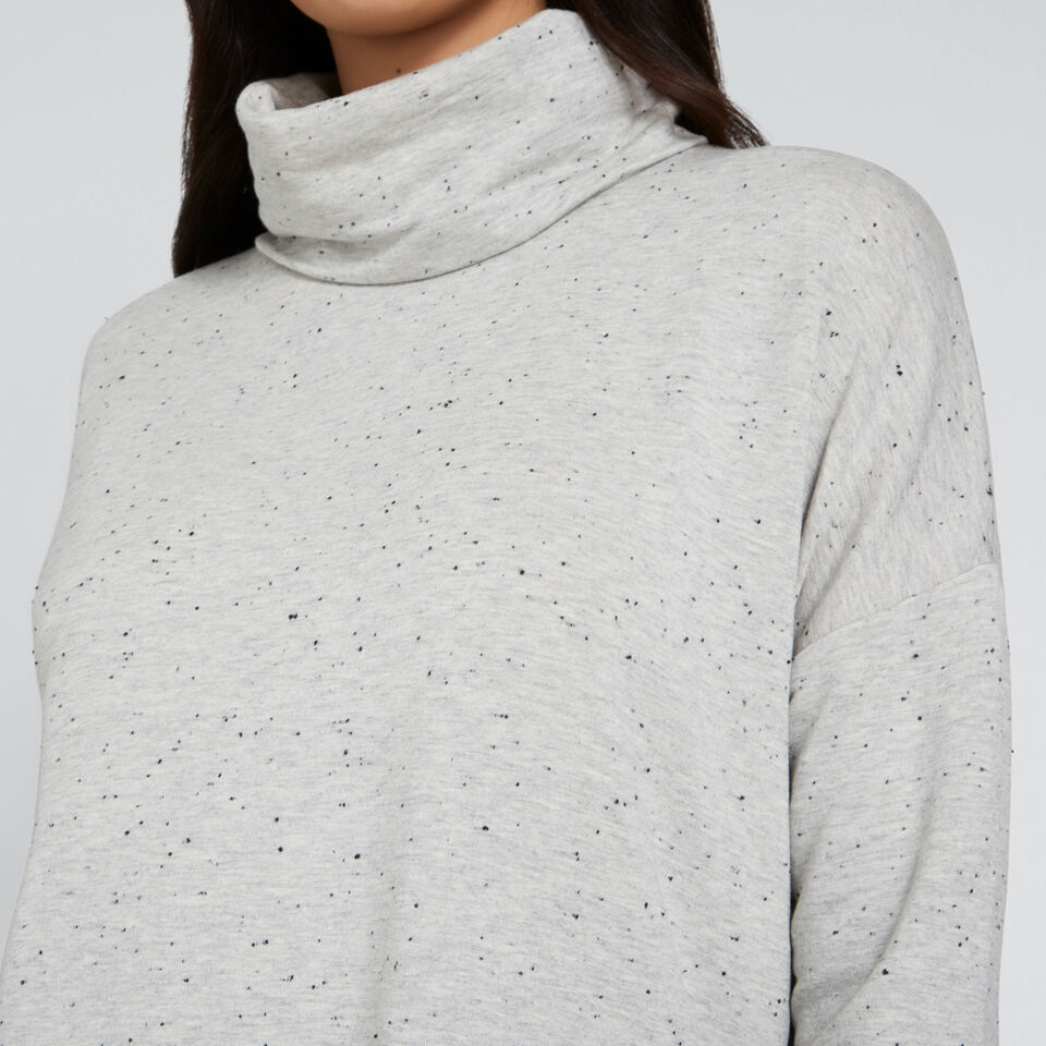 Cowl Neck Flock Sweater  