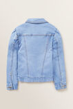 Puff Sleeve Denim Jacket    hi-res