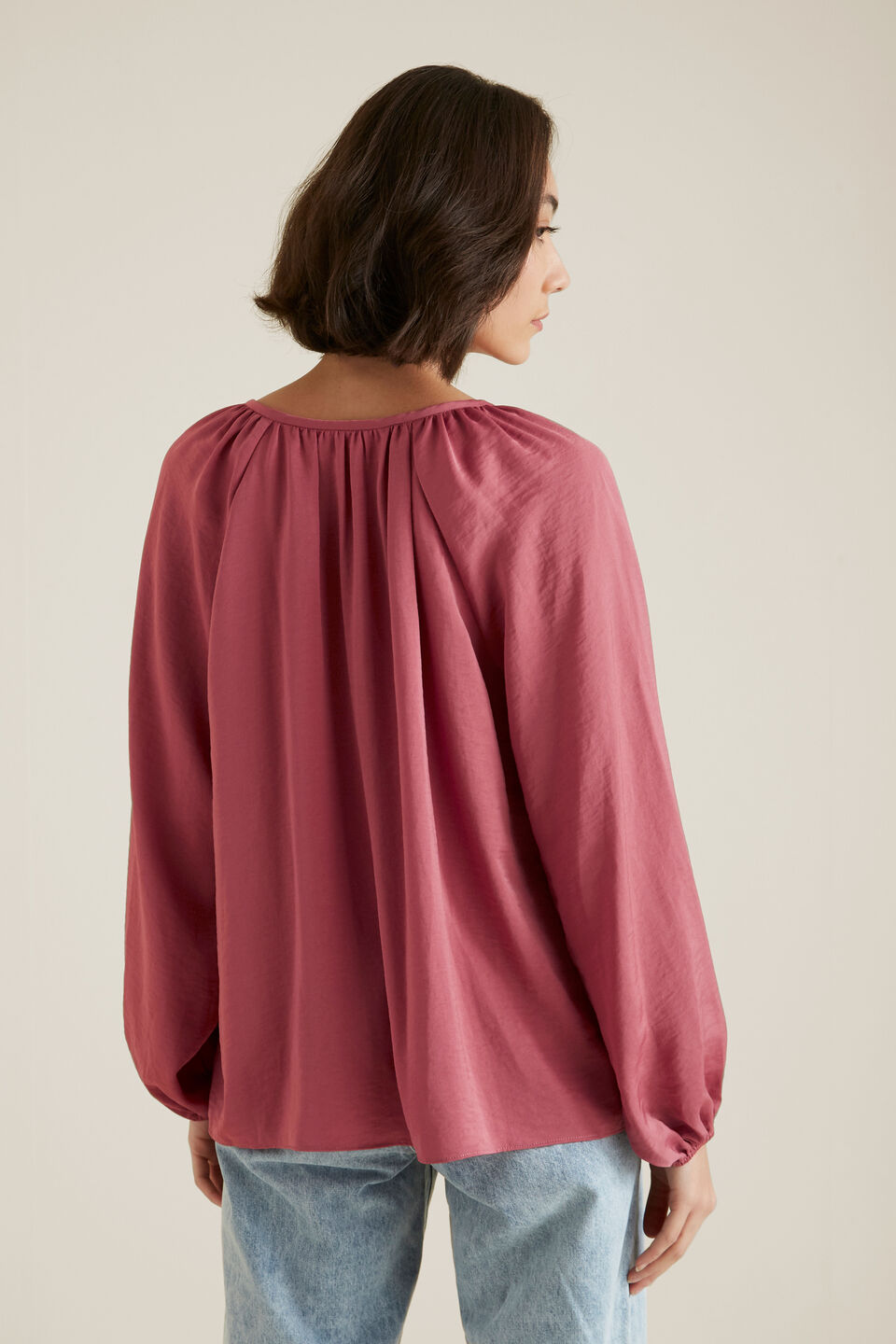 Floaty Blouson Tie Blouse  