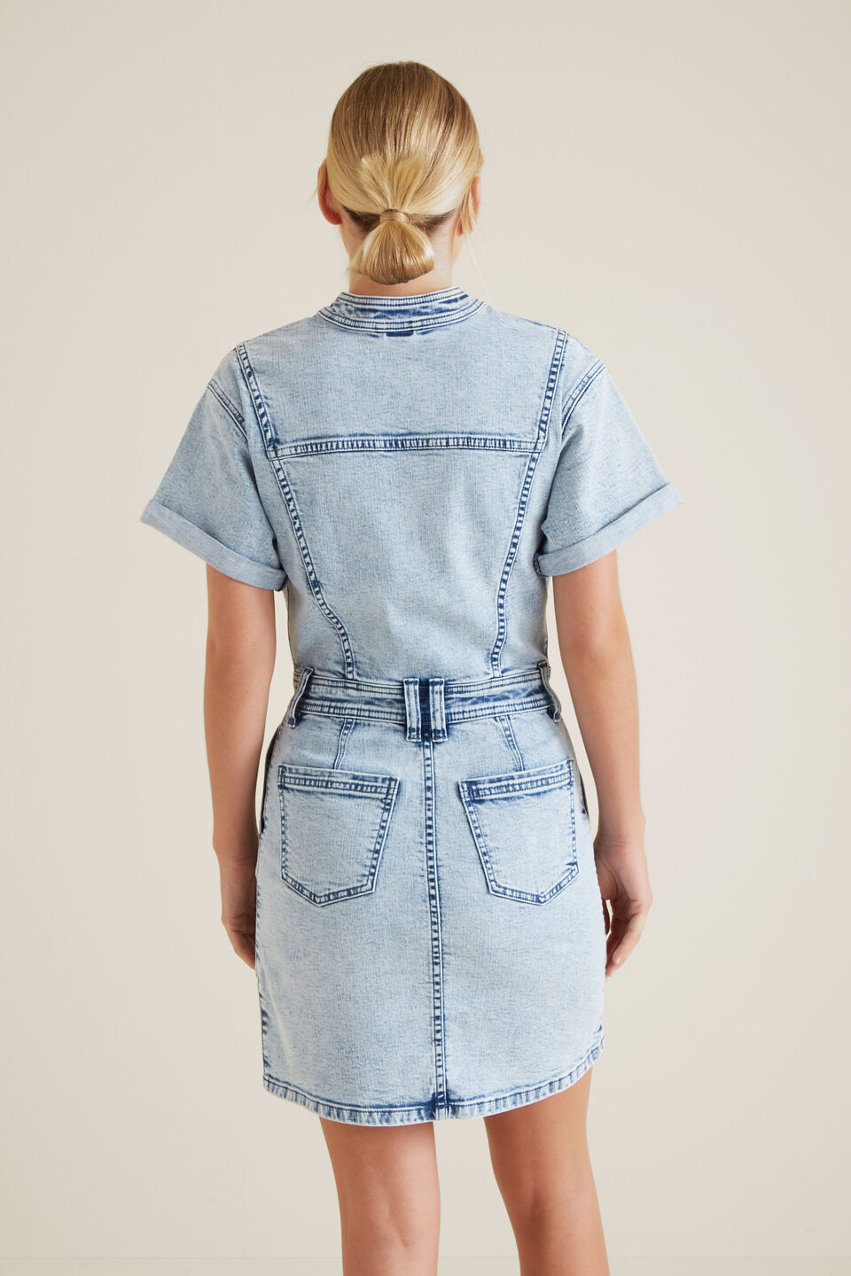 Acid Wash Denim Dress  