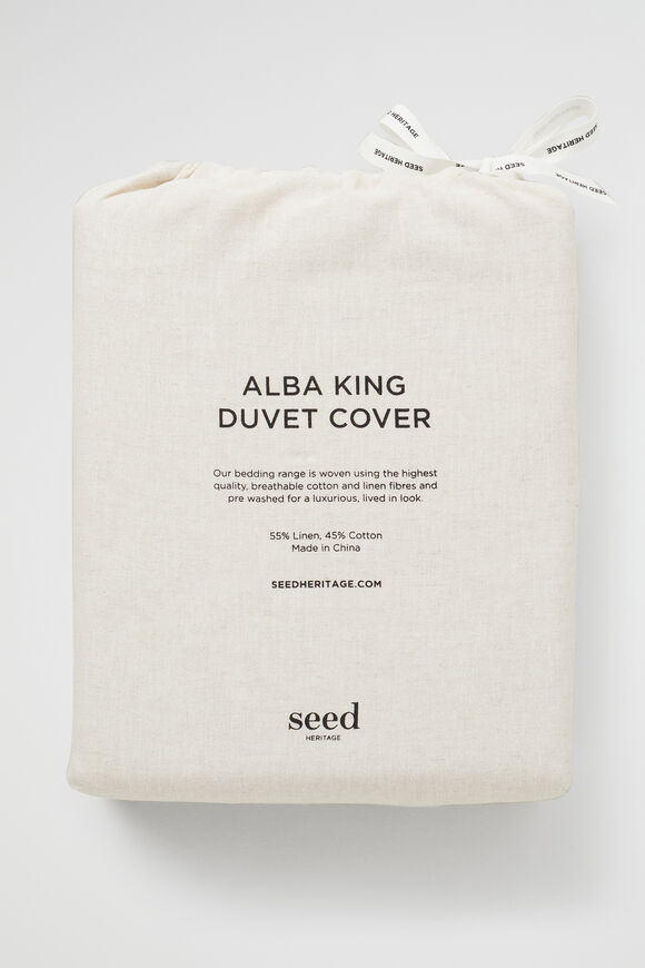 Alba Double Duvet Cover  Flax Cross Dye  hi-res