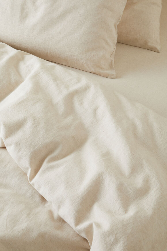 Alba Super King Duvet Cover  Flax Cross Dye  hi-res
