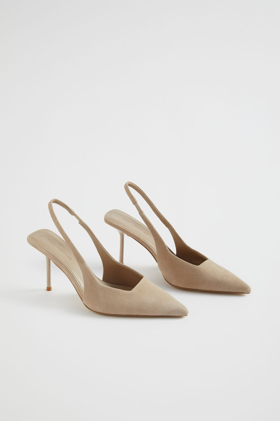 Jacinta Slingback Heel  Champagne Beige Suede