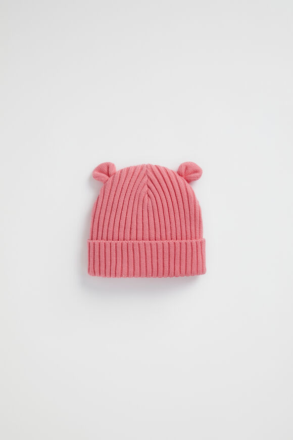 Bunny Ear Beanie  Peach  hi-res