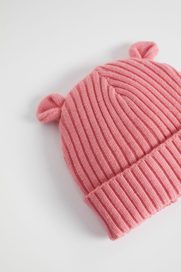 Bunny Ear Beanie  Peach  hi-res