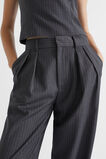 Wool Blend Pinstripe Trouser  Steel Pinstripe  hi-res