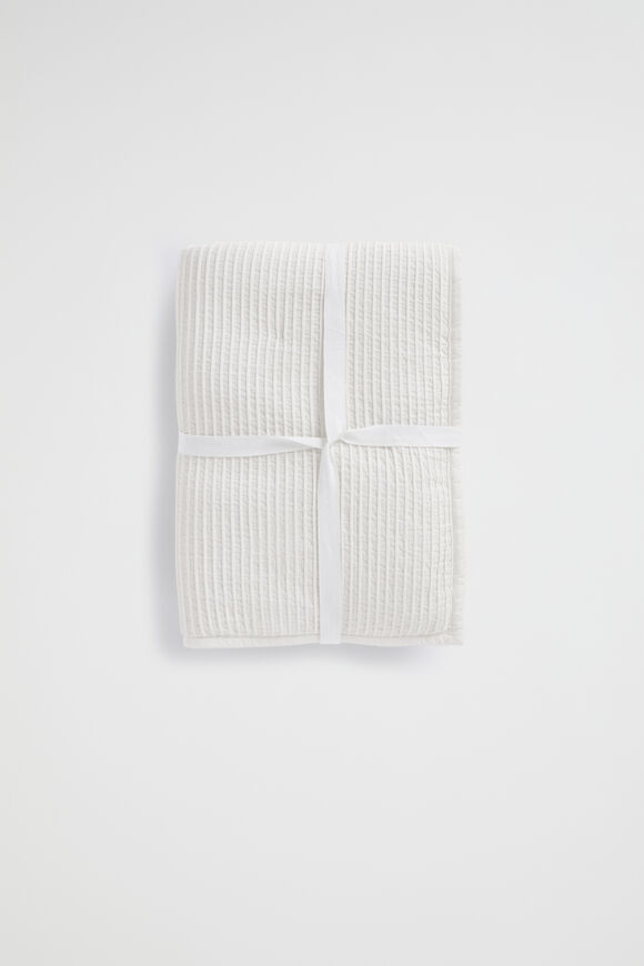 Nia Pleat Standard Pillowcase Set of 2  Cloud Cream  hi-res